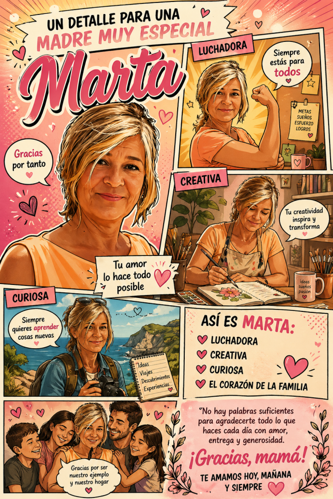 Ejemplo de cómic para el Día de la Madre